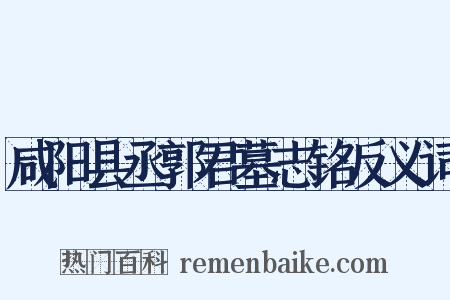 咸阳县丞郭君墓志铭反义词是什么意思的图片